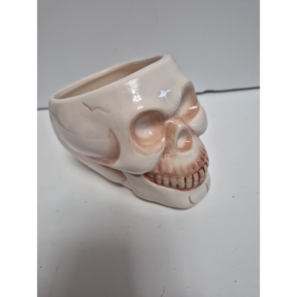Royal Norfolk Spooky Skull Candy Dish / Planter Halloween design  4.75" Tall